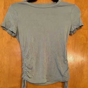 Shein Medium Light Blue Cinch Side Tshirt
